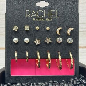 Rachel Roy earrings set of 9 pairs earrings nwt